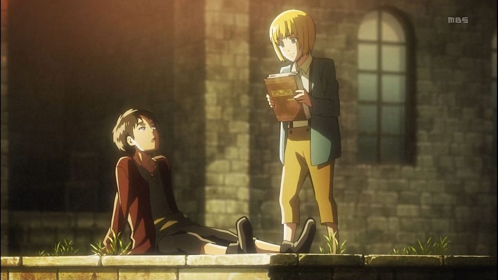 進撃の巨人　1期　5話　アルミン　外の世界　蔵書